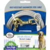 Four Paws® Walk-About® Tie-Out Cable - Heavy Weight 2 Four Paws® Walk-About® Tie-Out Cable - Heavy Weight -Tropiclean Sales Store 045663847104 four paws heavy duty large dog tie out cable silver 10 feet in packaging front 1