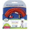 Four Paws® Walk-About® Puppy Tie-Out Cable -Tropiclean Sales Store 045663855154four pawspuppy tie out cable orangein packaging front