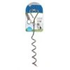 Four Paws® Walk-About® Spiral Tie-Out Stake -Tropiclean Sales Store 045663950002 fourpaws four paws walk about tie out dog spiral stake silver no cable inpackagefront