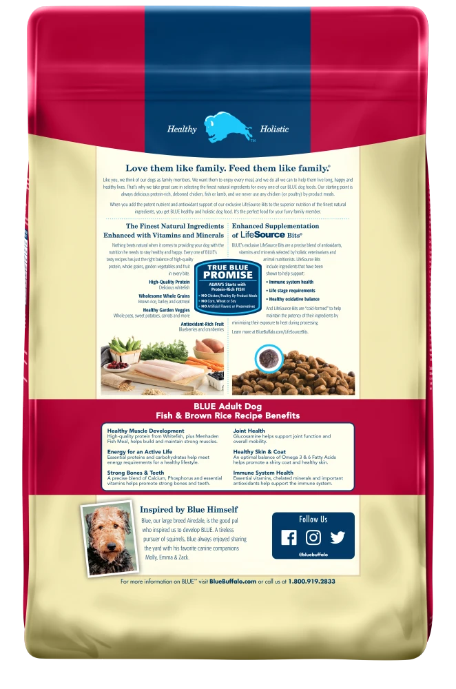 Blue Buffalo Life Protection Natural Fish & Brown Rice Recipe Adult Dry Dog Food 4 Blue Buffalo Life Protection Natural Fish & Brown Rice Recipe Adult Dry Dog Food - Image 2