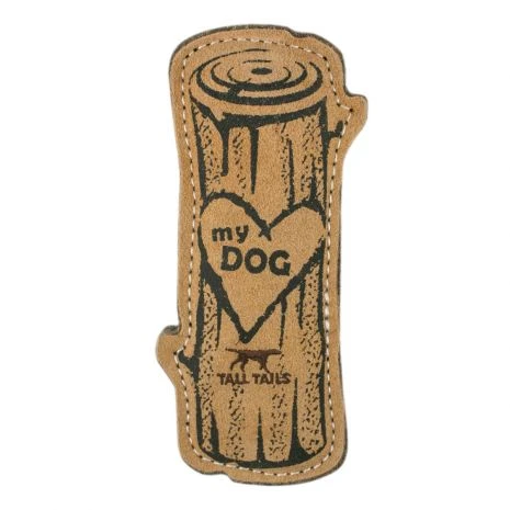 Tall Tails Natural Leather Love My Dog Log Toy 3 Tall Tails Natural Leather Love My Dog Log Toy