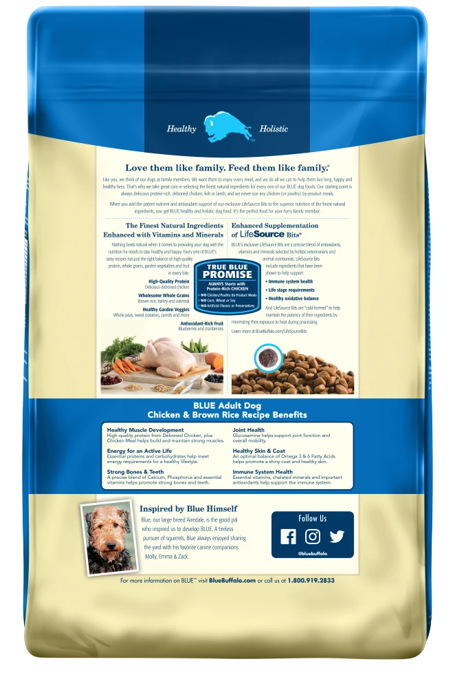 Blue Buffalo Life Protection Natural Chicken & Brown Rice Recipe Adult Dry Dog Food 4 Blue Buffalo Life Protection Natural Chicken & Brown Rice Recipe Adult Dry Dog Food - Image 2