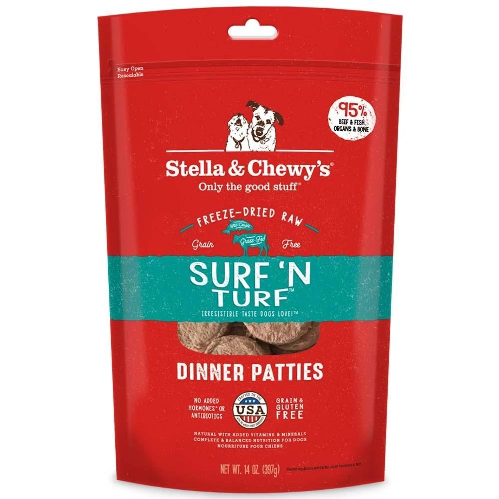 Stella & Chewy's Freeze-Dried Raw Dinner Patties For Dogs - Surf 'n Turf Recipe 3 Stella & Chewy's Freeze-Dried Raw Dinner Patties For Dogs - Surf 'n Turf Recipe