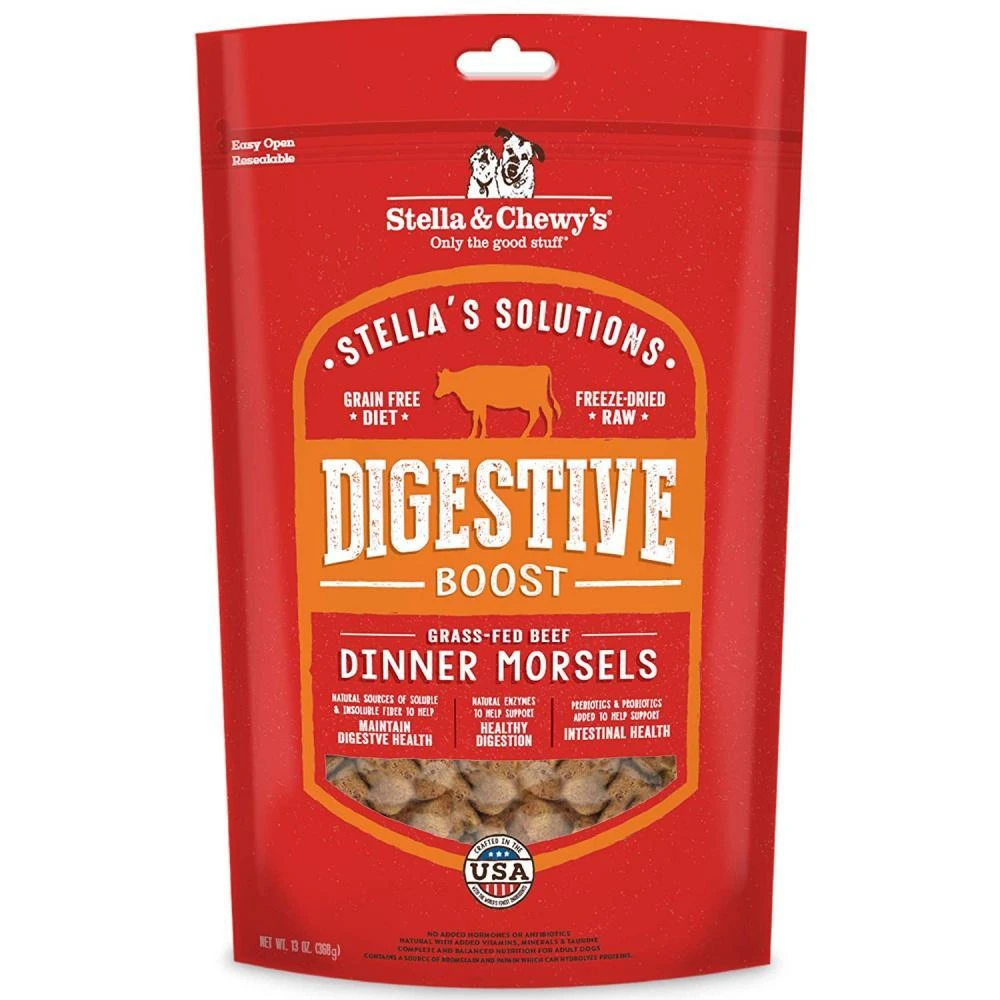 Stella & Chewy's Stella's Solutions Grain Free Digestive Boost Grass Fed Beef Dinner Morsels Freeze-Dried Raw Dog Food 3 Stella & Chewy's Stella's Solutions Grain Free Digestive Boost Grass Fed Beef Dinner Morsels Freeze-Dried Raw Dog Food
