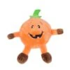 ZippyPaws Halloween Brainey Pumpkin Plush Dog Toy