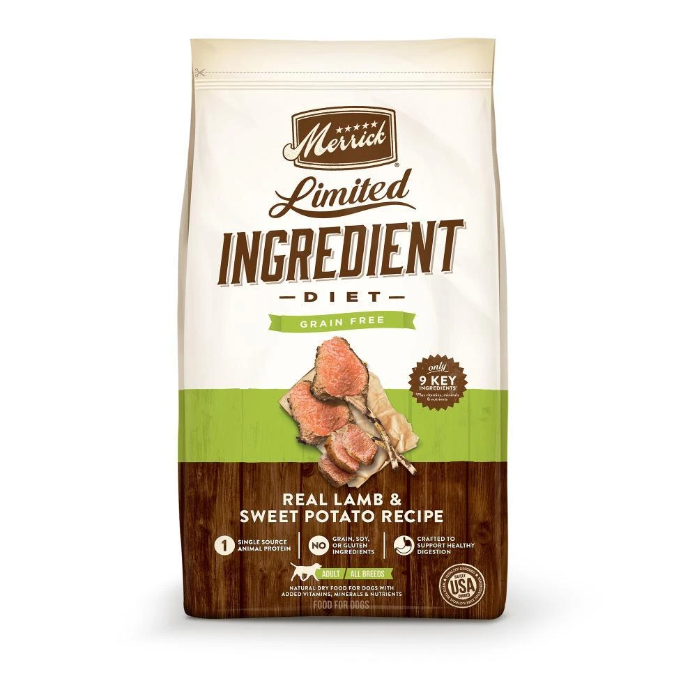 Merrick Limited Ingredient Diet Grain Free Real Lamb & Sweet Potato Recipe Dry Dog Food 3 Merrick Limited Ingredient Diet Grain Free Real Lamb & Sweet Potato Recipe Dry Dog Food