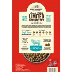 Stella & Chewy's Limited Ingredient Grass-Fed Lamb Raw Coated Kibble -Tropiclean Sales Store LID LAMB 3 5lb Back