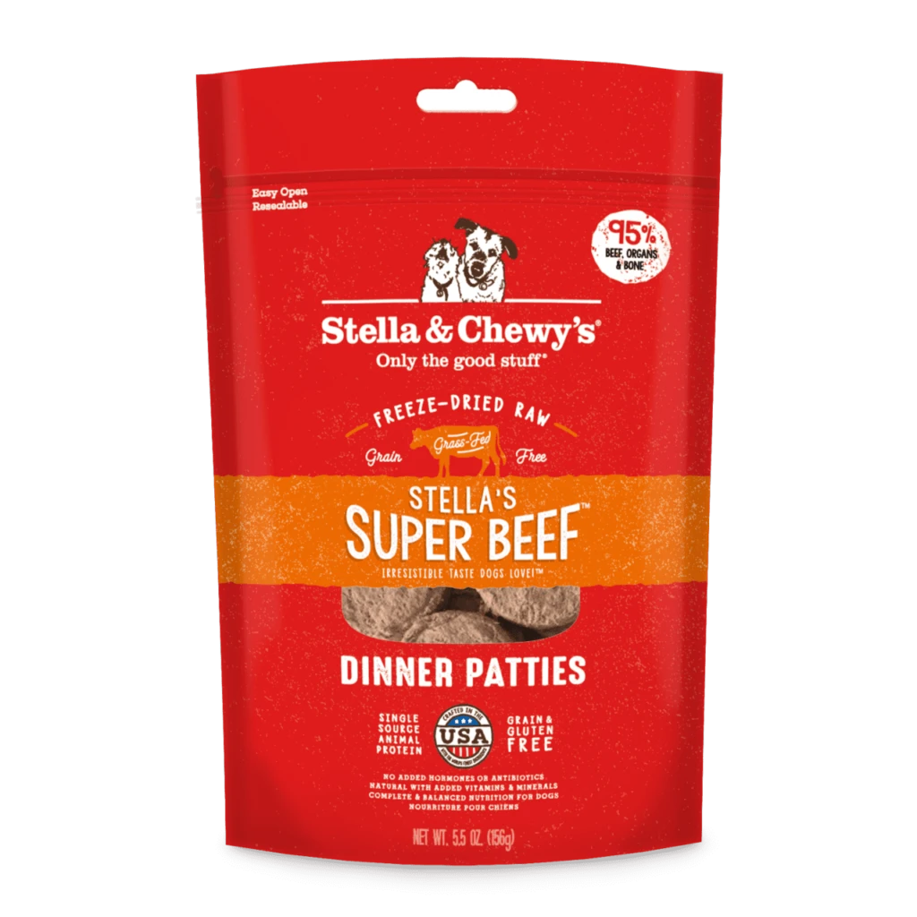 Stella & Chewy's Stella's Super Beef Freeze-Dried Dinner Patties Dog Food 3 Stella & Chewy's Stella's Super Beef Freeze-Dried Dinner Patties Dog Food