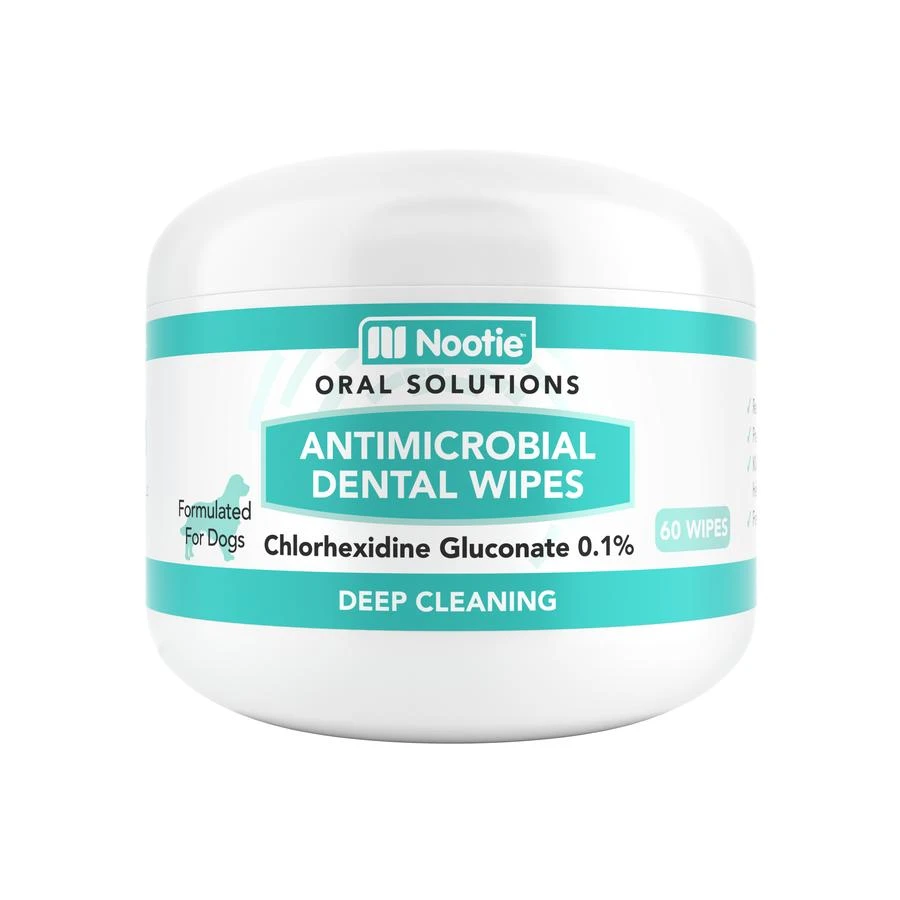 Nootie Medicated Antimicrobial Dental Wipes For Dogs 3 Nootie Medicated Antimicrobial Dental Wipes For Dogs
