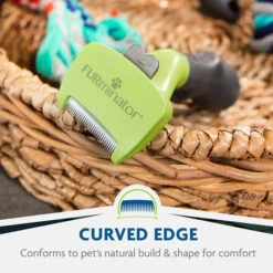 FURminator® Undercoat DeShedding Tool For Dogs With Long Hair 12 FURminator® Undercoat DeShedding Tool For Dogs With Long Hair -Tropiclean Sales Store P92924 GalleryImages 03 CurvedEdge