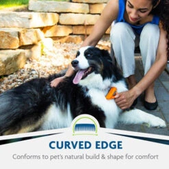 FURminator® Undercoat DeShedding Tool For Dogs With Short Hair -Tropiclean Sales Store P92925 GalleryImages 03 CurvedEdge