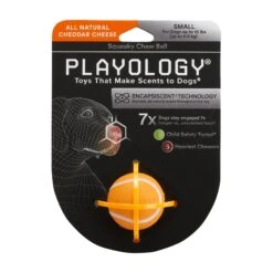 Playology Squeaky Chew Ball Chicken Scent -Tropiclean Sales Store SqueakyChewBall CheddarCheese SM Front 2000x 3333ceba 6e5a 4a58 a107 2850ab028391