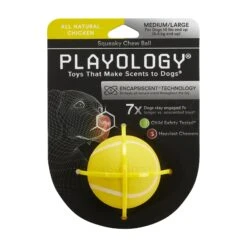 Playology Squeaky Chew Ball Chicken Scent -Tropiclean Sales Store SqueakyChewBall Chicken MD Front 2000x 4ecfb0a6 a653 47ee a769 8f1cc5c4cfce